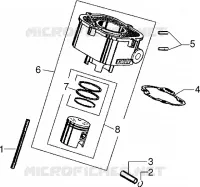 Head-cylinder-piston