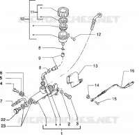 Brake lever-rear brake master cylinder