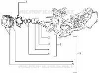 Cylinder-piston-wrist pin, assy