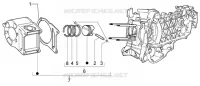 Cylinder-piston-wrist pin, assy