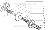 Driven half pulley