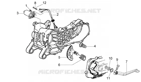 Starting motor-starter lever