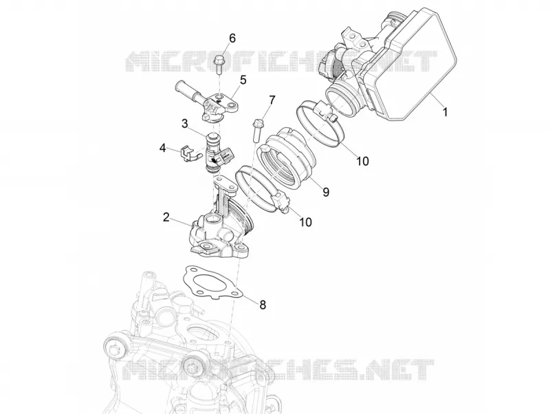 Throttle body - Injector - Inlet manifold