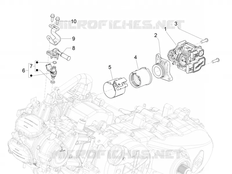 Throttle body - Injector - Inlet manifold