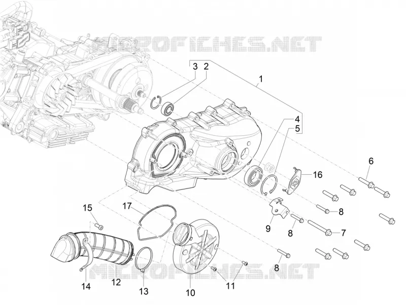 Crankcase cover - Crankcase cooling