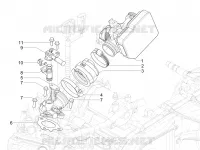 Throttle body - Injector - Inlet manifold
