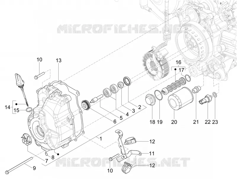 FLYWHEEL COVER - OIL FILTER