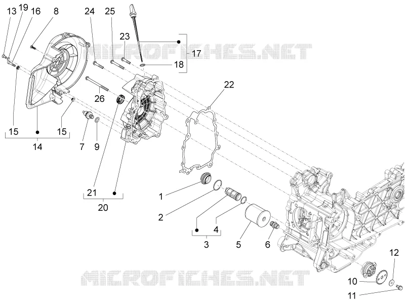 FLYWHEEL COVER - OIL FILTER