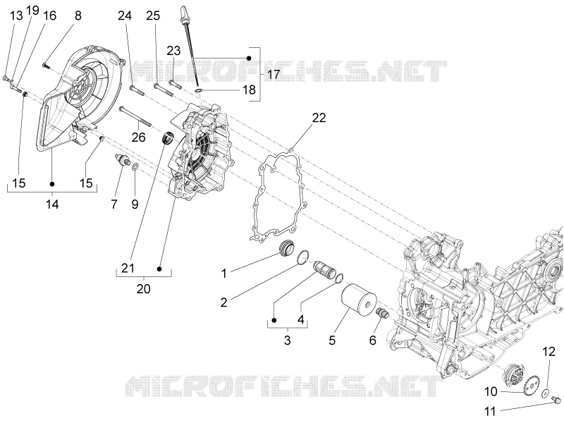 FLYWHEEL COVER - OIL FILTER