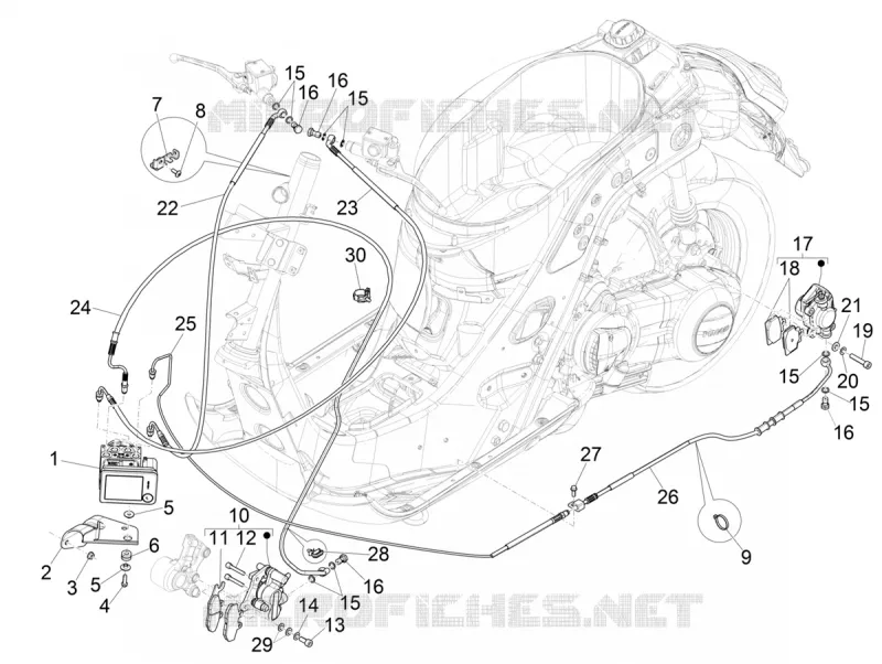 Brakes pipes - Calipers (ABS)