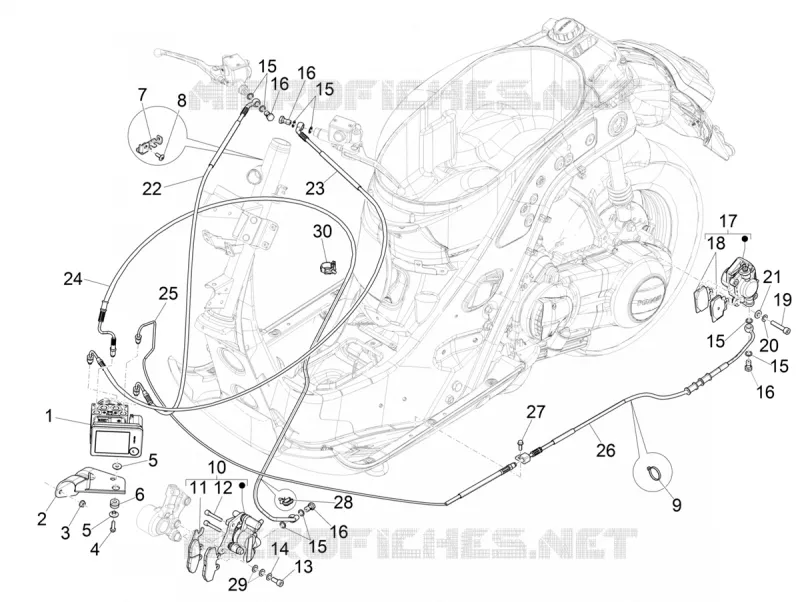 Brakes pipes - Calipers (ABS)