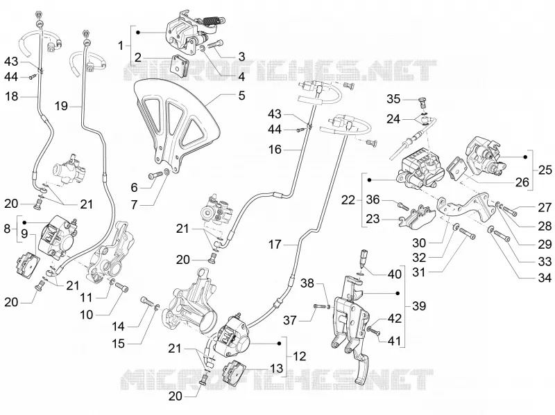 Brakes pipes - Calipers (ABS)