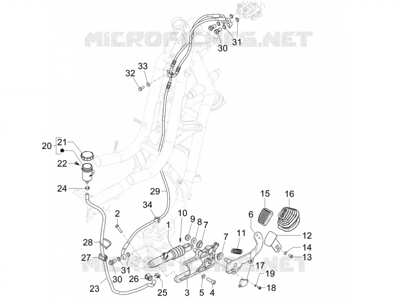 Control pedals - Levers