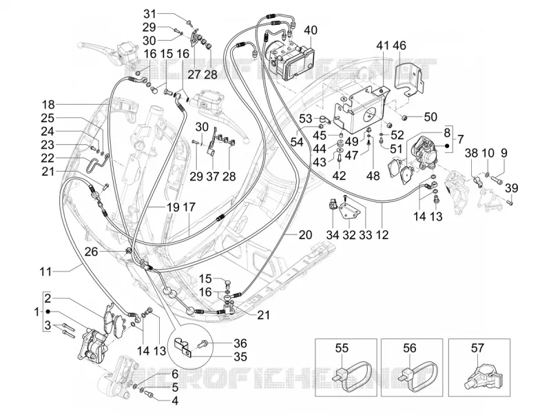 Brakes pipes - Calipers (ABS)