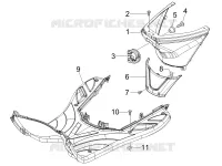 Central cover - Footrests
