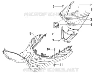 Central cover - Footrests