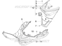 Central cover - Footrests