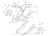 Central cover - Footrests