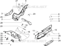 Central cover - Footrests