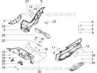 Central cover - Footrests