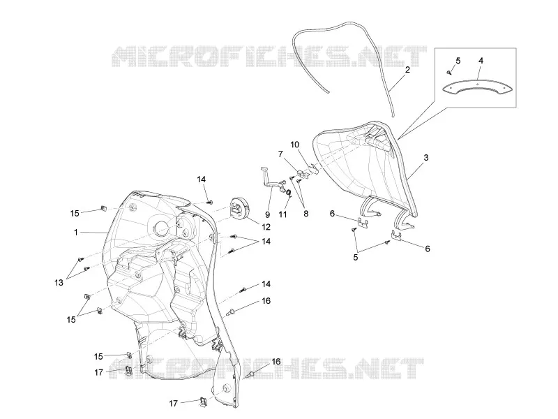 Front glove-box - Knee-guard panel