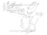 Central cover - Footrests