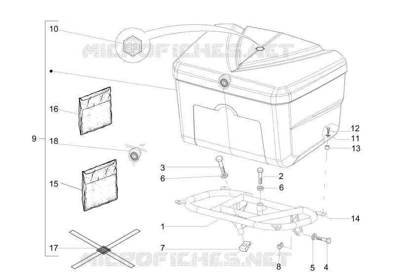 Rear luggage rack