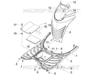Central cover - Footrests