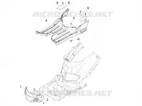 Central cover - Footrests