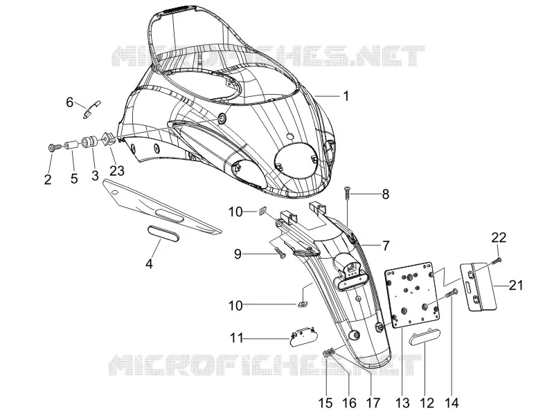 Rear cover - Splash guard