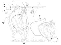 Front glove-box - Knee-guard panel