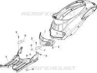 Central cover - Footrests