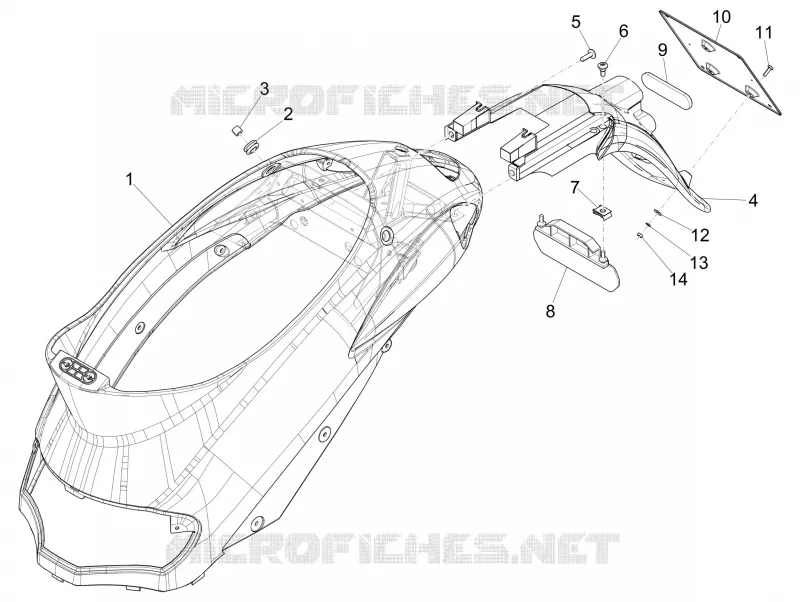 Rear cover - Splash guard