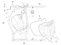 Front glove-box - Knee-guard panel