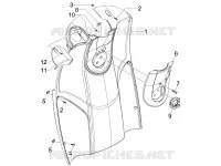 Front glove-box - Knee-guard panel