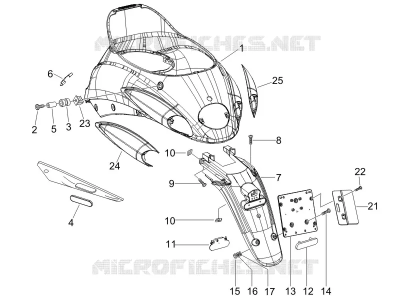 Rear cover - Splash guard
