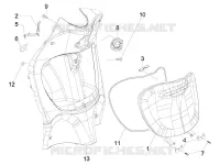 Front glove-box - Knee-guard panel