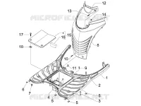 Central cover - Footrests