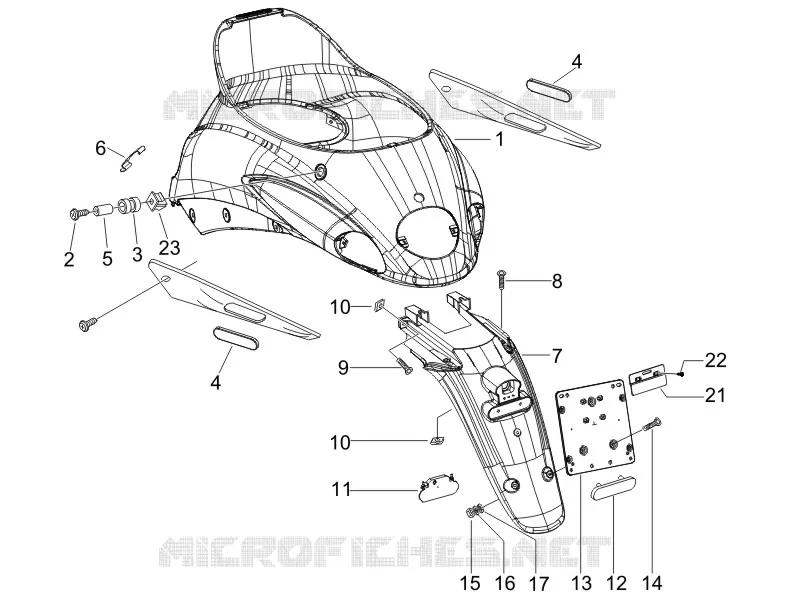 Rear cover - Splash guard