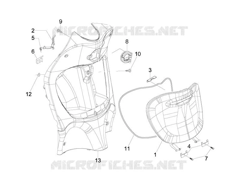 Front glove-box - Knee-guard panel