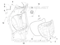 Front glove-box - Knee-guard panel