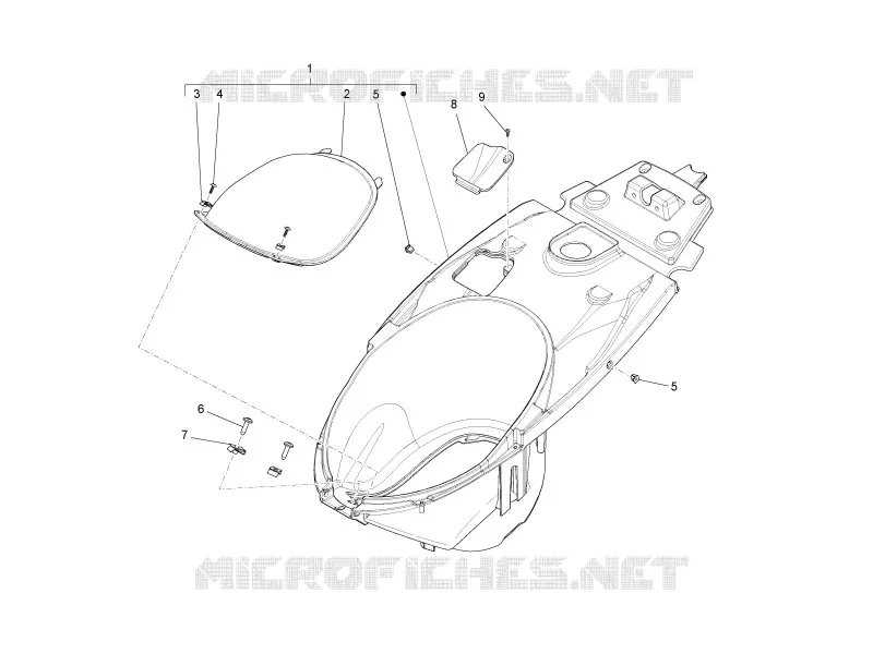 Logement casque - Dessous de selle