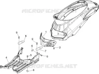 Central cover - Footrests