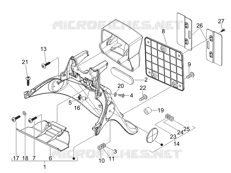 Rear cover - Splash guard