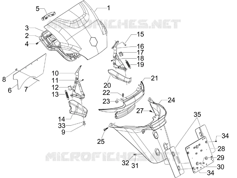 Rear cover - Splash guard