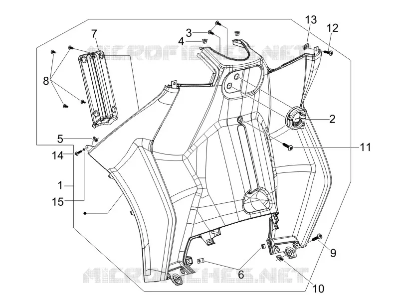 Front glove-box - Knee-guard panel
