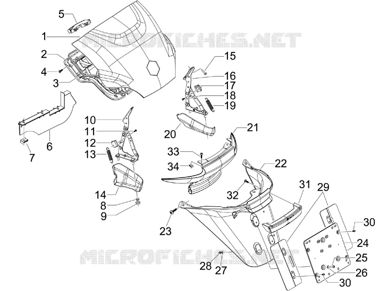 Rear cover - Splash guard