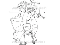 Front glove-box - Knee-guard panel