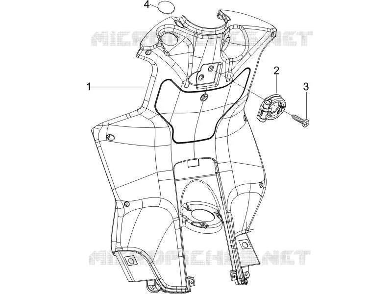 Front glove-box - Knee-guard panel