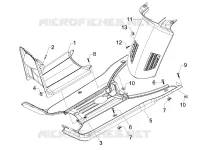 Central cover - Footrests
